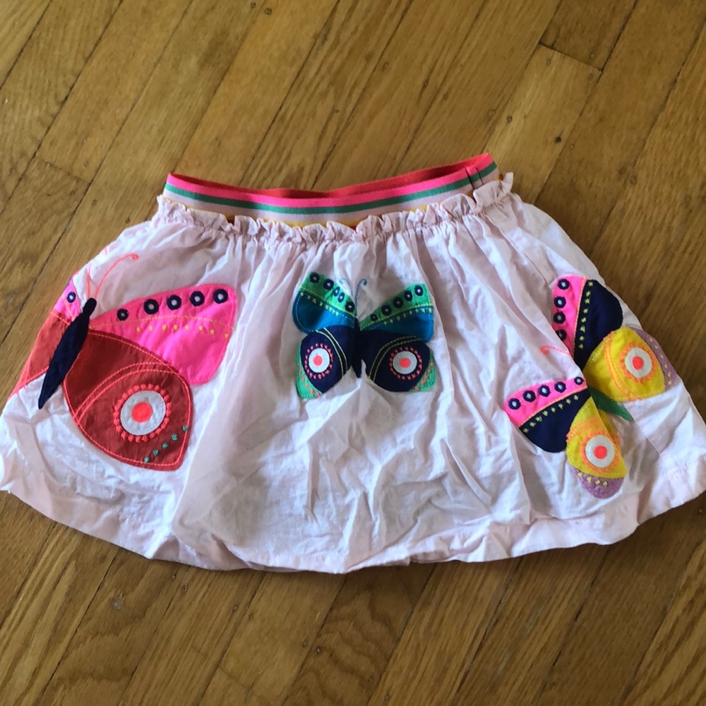 Mini Boden butterflies embroidered skirt 2t-3t